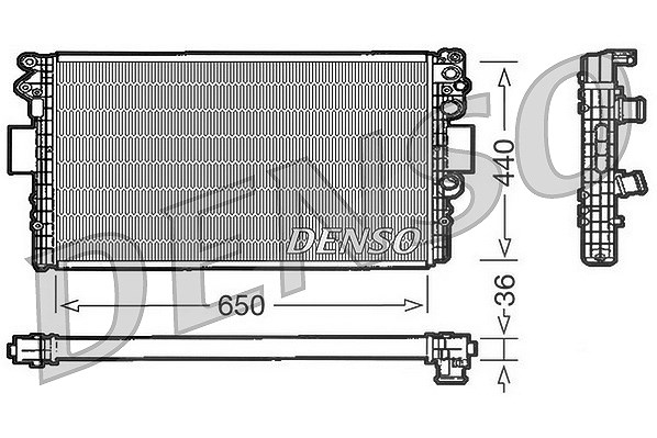Denso Kühler, Motorkühlung [Hersteller-Nr. DRM12004] für Iveco