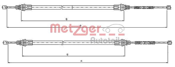 Metzger Autoteile Seilzug, Feststellbremse [Hersteller-Nr. 10.9336] für Smart
