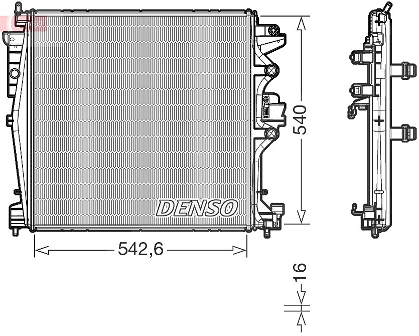 Denso Kühler, Motorkühlung [Hersteller-Nr. DRM01004] für Alfa Romeo