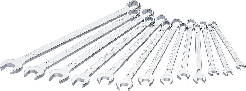 Hazet Ring-Maulschlüssel - schlanke Bauform - Zwölfkant - 10–24 -13-tlg [Hersteller-Nr. 600LG/13]