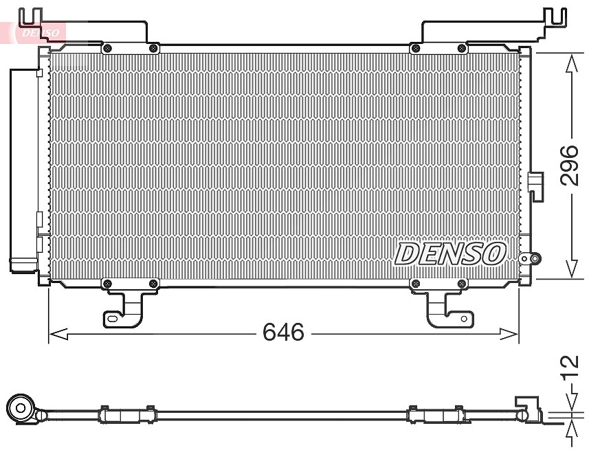 Denso Kondensator, Klimaanlage [Hersteller-Nr. DCN36004] für Subaru