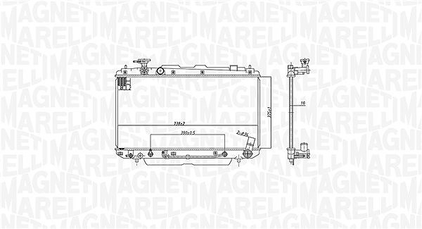 Magneti Marelli Kühler, Motorkühlung [Hersteller-Nr. 350213183200] für Toyota