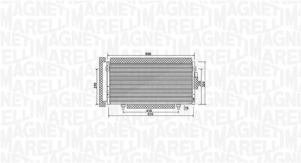 Magneti Marelli Kondensator, Klimaanlage [Hersteller-Nr. 350203998000] für Subaru