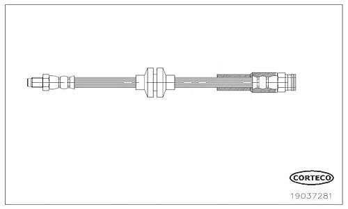 Corteco Bremsschlauch ERSTAUSRÜSTERQUALITÄT [Hersteller-Nr. 19037281] für Jeep, Fiat