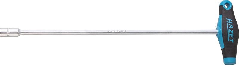 Hazet Steckschlüssel - mit T-Griff - Außen-Sechskant Profil - 10 mm [Hersteller-Nr. 428LG-10]