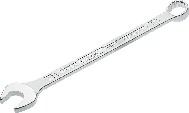 Hazet Ring-Maulschlüssel - Doppel-Sechskant-Tractionsprofil - 22 mm [Hersteller-Nr. 600N-22]