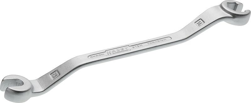 Hazet Doppel-Ringschlüssel - offen - Sechskant Profil - 12 x 14 mm [Hersteller-Nr. 612N-12X14]