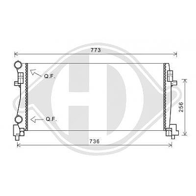 Diederichs Kühler, Motorkühlung [Hersteller-Nr. DCM3473] für Audi, VW