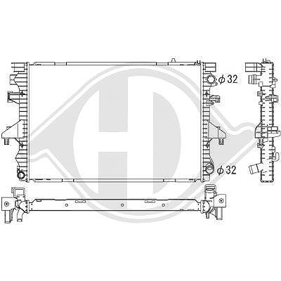 Diederichs Kühler, Motorkühlung [Hersteller-Nr. DCM3450] für VW