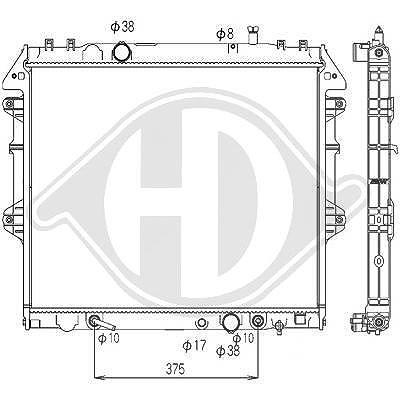 Diederichs Kühler, Motorkühlung [Hersteller-Nr. DCM3324] für Toyota