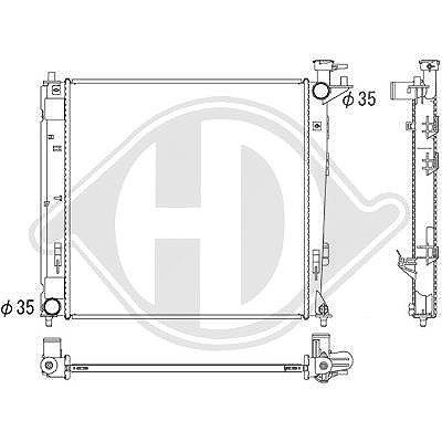 Diederichs Kühler, Motorkühlung [Hersteller-Nr. DCM3721] für Hyundai, Kia