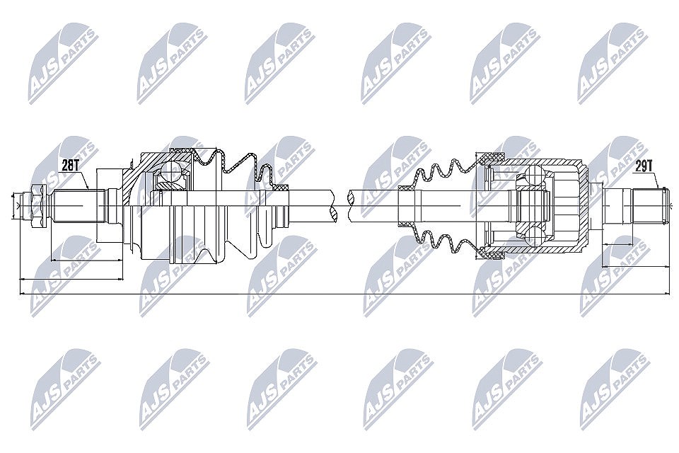 Nty Antriebswelle [Hersteller-Nr. NPW-HD-041] für Honda