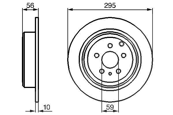 Bosch Bremsscheibe [Hersteller-Nr. 0986478435] für Citroën, Lancia, Fiat, Peugeot