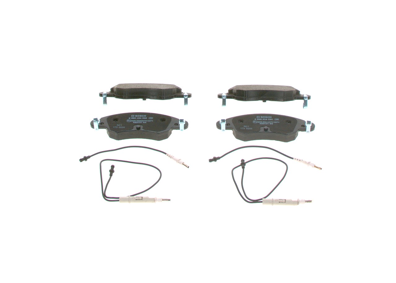 Bosch Bremsbelagsatz, Scheibenbremse [Hersteller-Nr. 0986424598] für Citroën