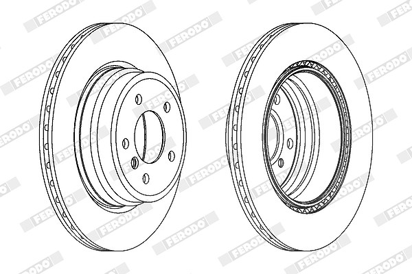 Ferodo 1x Bremsscheibe [Hersteller-Nr. DDF1812C-1] für BMW