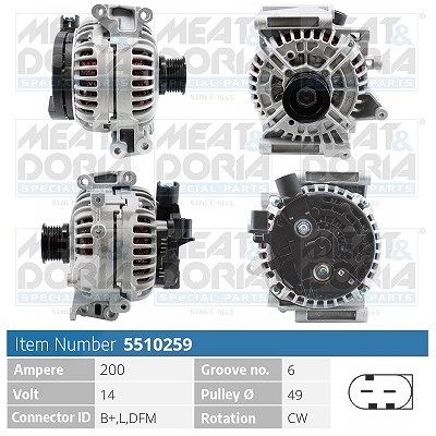Meat & Doria Generator [Hersteller-Nr. 5510259] für Mercedes-Benz