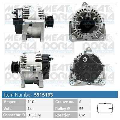 Meat & Doria Generator [Hersteller-Nr. 5515163] für Peugeot, Renault