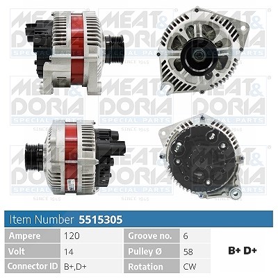 Meat & Doria Generator [Hersteller-Nr. 5515305] für Fiat, Citroën, Peugeot