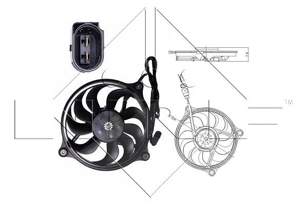 Nrf Lüfter, Motorkühlung [Hersteller-Nr. 47699] für VW