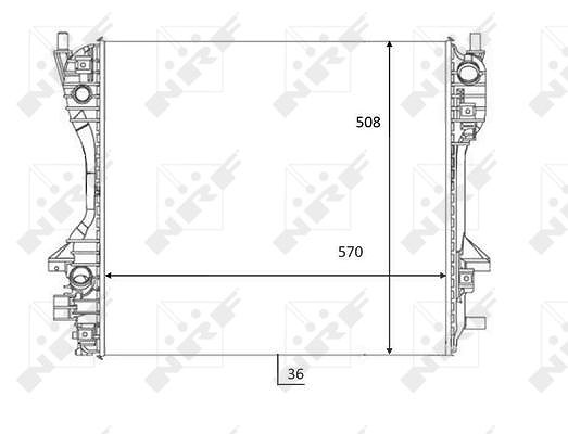 Nrf Kühler, Motorkühlung [Hersteller-Nr. 59060] für Jaguar