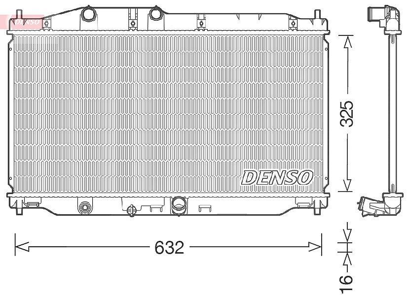 Denso Kühler, Motorkühlung [Hersteller-Nr. DRM40043] für Honda