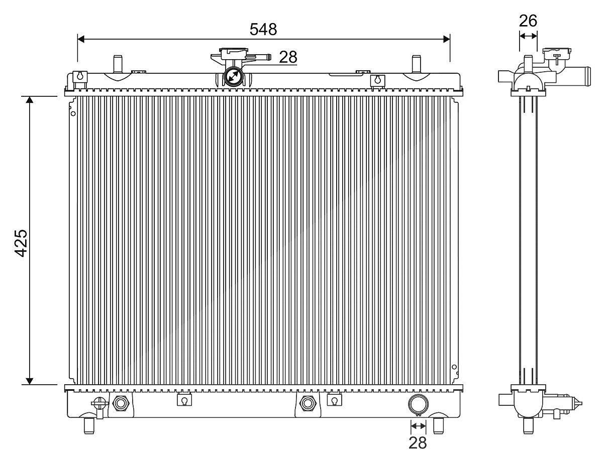 Valeo Kühler, Motorkühlung [Hersteller-Nr. 701346] für Daihatsu