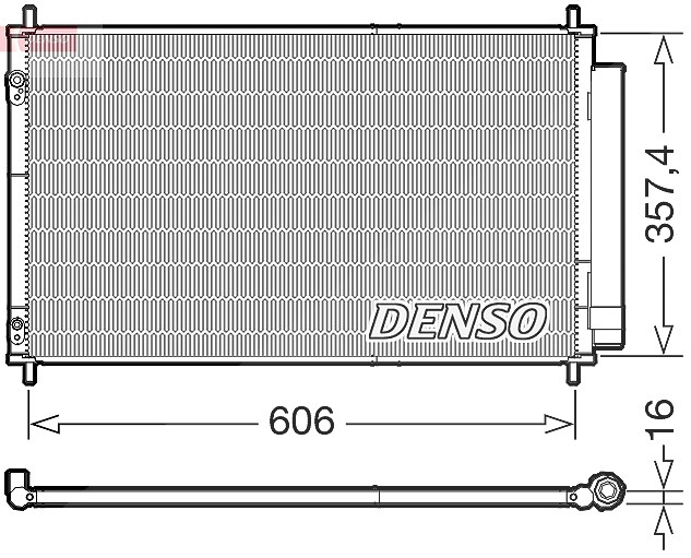 Denso Kondensator, Klimaanlage [Hersteller-Nr. DCN50058] für Toyota