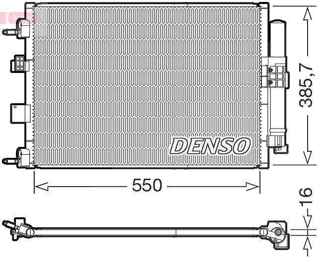 Denso Kondensator, Klimaanlage [Hersteller-Nr. DCN10046] für Ford
