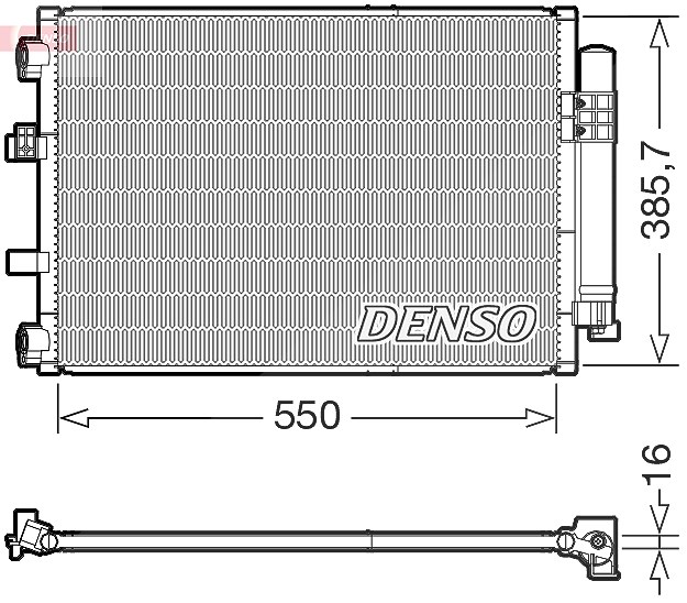 Denso Kondensator, Klimaanlage [Hersteller-Nr. DCN10043] für Ford