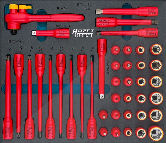 Hazet Steckschlüssel Satz - schutzisoliert - 3/8 - TORX®, 41-tlg. [Hersteller-Nr. 163-545/41]