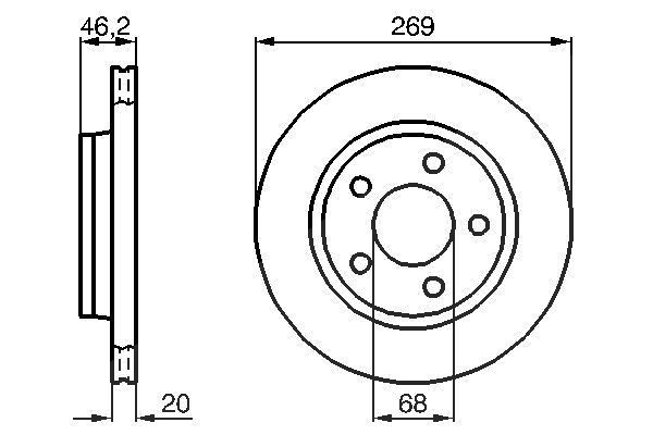 Bosch Bremsscheibe [Hersteller-Nr. 0986478316] für Audi