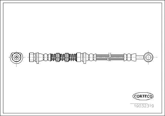Corteco Bremsschlauch ERSTAUSRÜSTERQUALITÄT [Hersteller-Nr. 19032319] für Land Rover