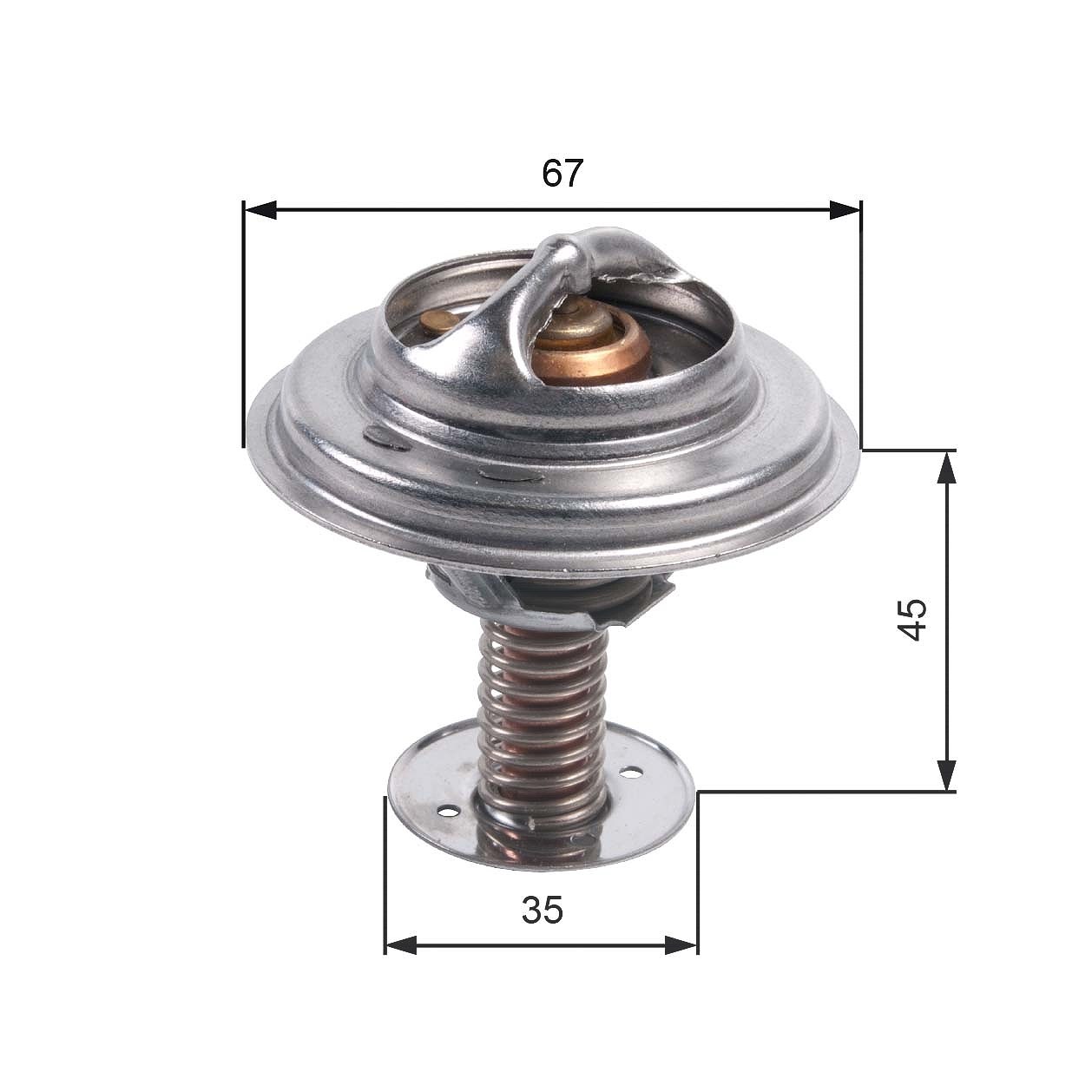 Gates Thermostat, Kühlmittel [Hersteller-Nr. TH45688G1] für Land Rover