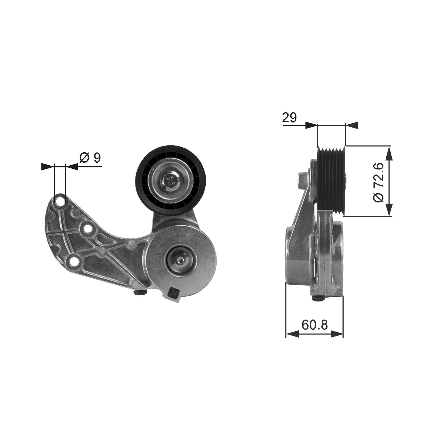 Gates Spannrolle, Keilrippenriemen [Hersteller-Nr. T38317] für VW, Porsche, Audi