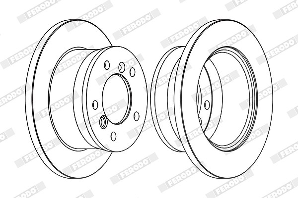 Ferodo 1x Bremsscheibe [Hersteller-Nr. FCR229C] für Mercedes-Benz, VW