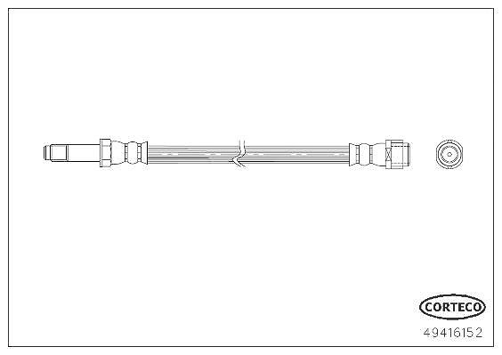 Corteco Bremsschlauch [Hersteller-Nr. 49416152] für Mercedes-Benz, VW