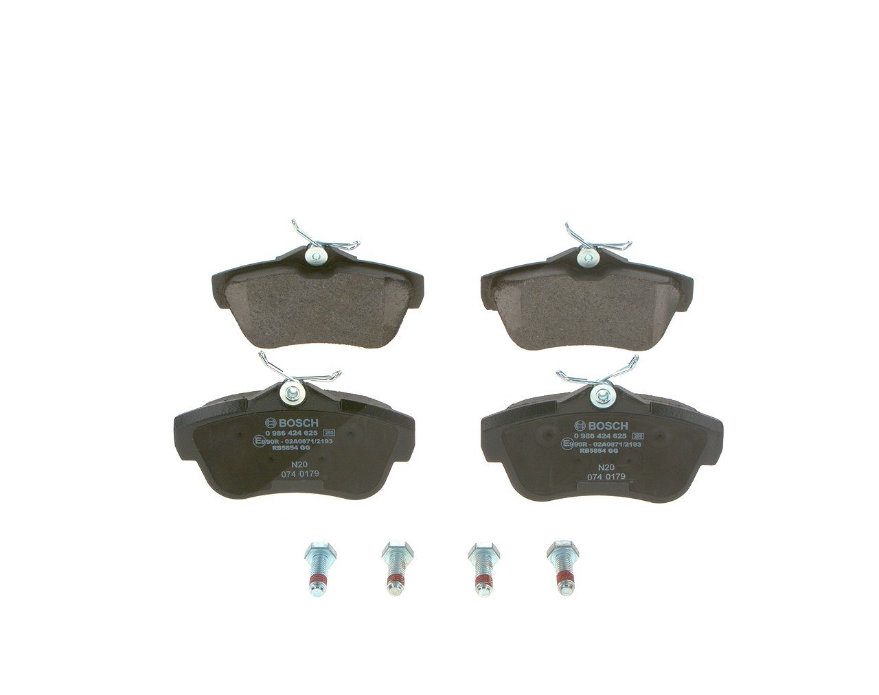 Bosch Bremsbelagsatz, Scheibenbremse [Hersteller-Nr. 0986424625] für Peugeot, Fiat, Toyota, Citroën