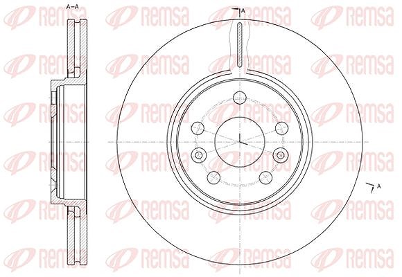 Kawe 1x Bremsscheibe [Hersteller-Nr. 6147710] für Renault