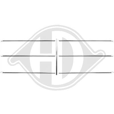 Diederichs Zier-/Schutzleistensatz, Kühlergitter [Hersteller-Nr. 1611044] für Mercedes-Benz