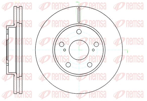 Kawe 1x Bremsscheibe [Hersteller-Nr. 6104310] für Toyota
