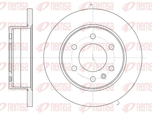Kawe 1x Bremsscheibe [Hersteller-Nr. 6103500] für Mercedes-Benz, VW