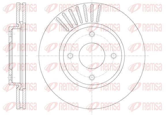 Kawe 1x Bremsscheibe [Hersteller-Nr. 6141010] für Nissan