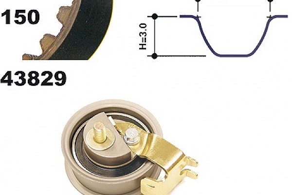 Mapco Zahnriemensatz [Hersteller-Nr. 23829] für Audi, Skoda, VW, Seat