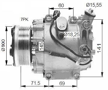 Nrf Kompressor, Klimaanlage [Hersteller-Nr. 32491] für Honda