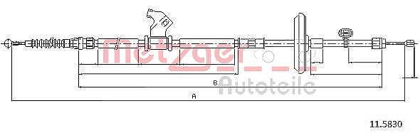 Metzger Autoteile Seilzug, Feststellbremse [Hersteller-Nr. 11.5830] für Opel