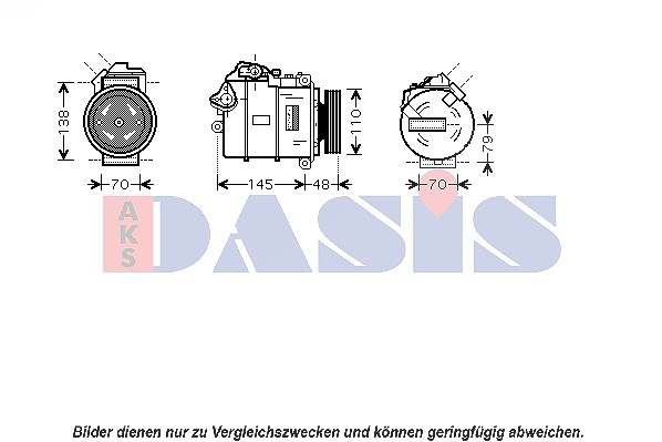 Aks Dasis Kompressor, Klimaanlage [Hersteller-Nr. 850358N] für BMW