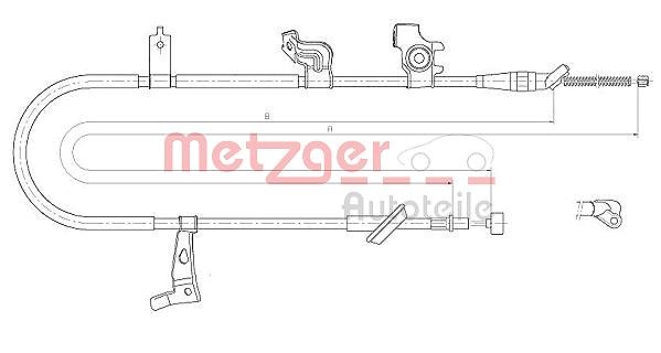 Metzger Autoteile Seilzug, Feststellbremse [Hersteller-Nr. 17.5060] für Fiat, Suzuki
