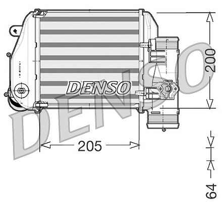 Denso Ladeluftkühler [Hersteller-Nr. DIT02024] für Audi