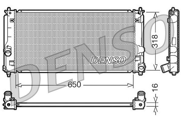 Denso Kühler, Motorkühlung [Hersteller-Nr. DRM50044] für Toyota