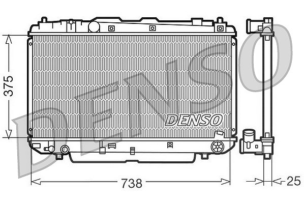 Denso Kühler, Motorkühlung [Hersteller-Nr. DRM50021] für Toyota